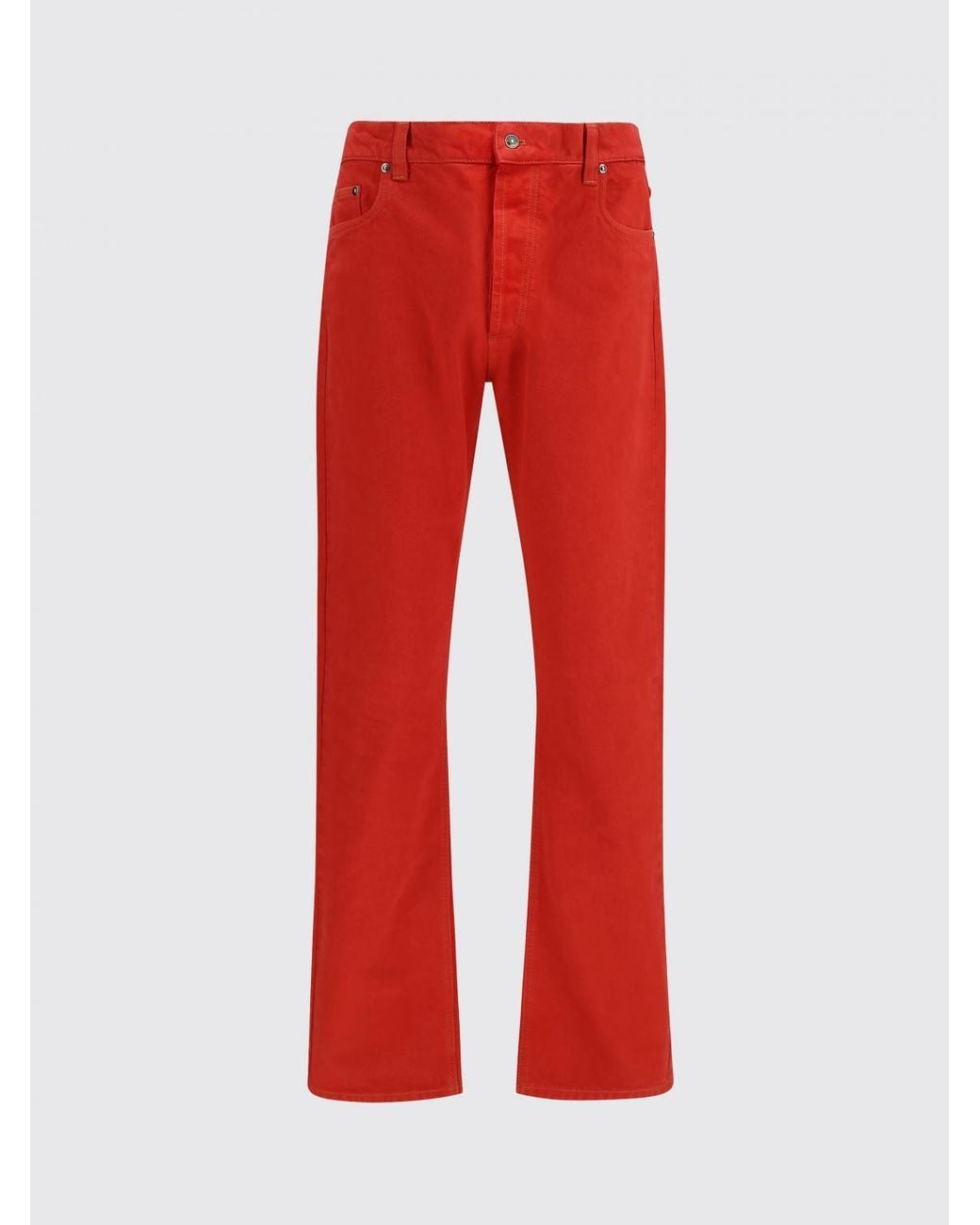 Versace Red Denim Straight Jeans for men
