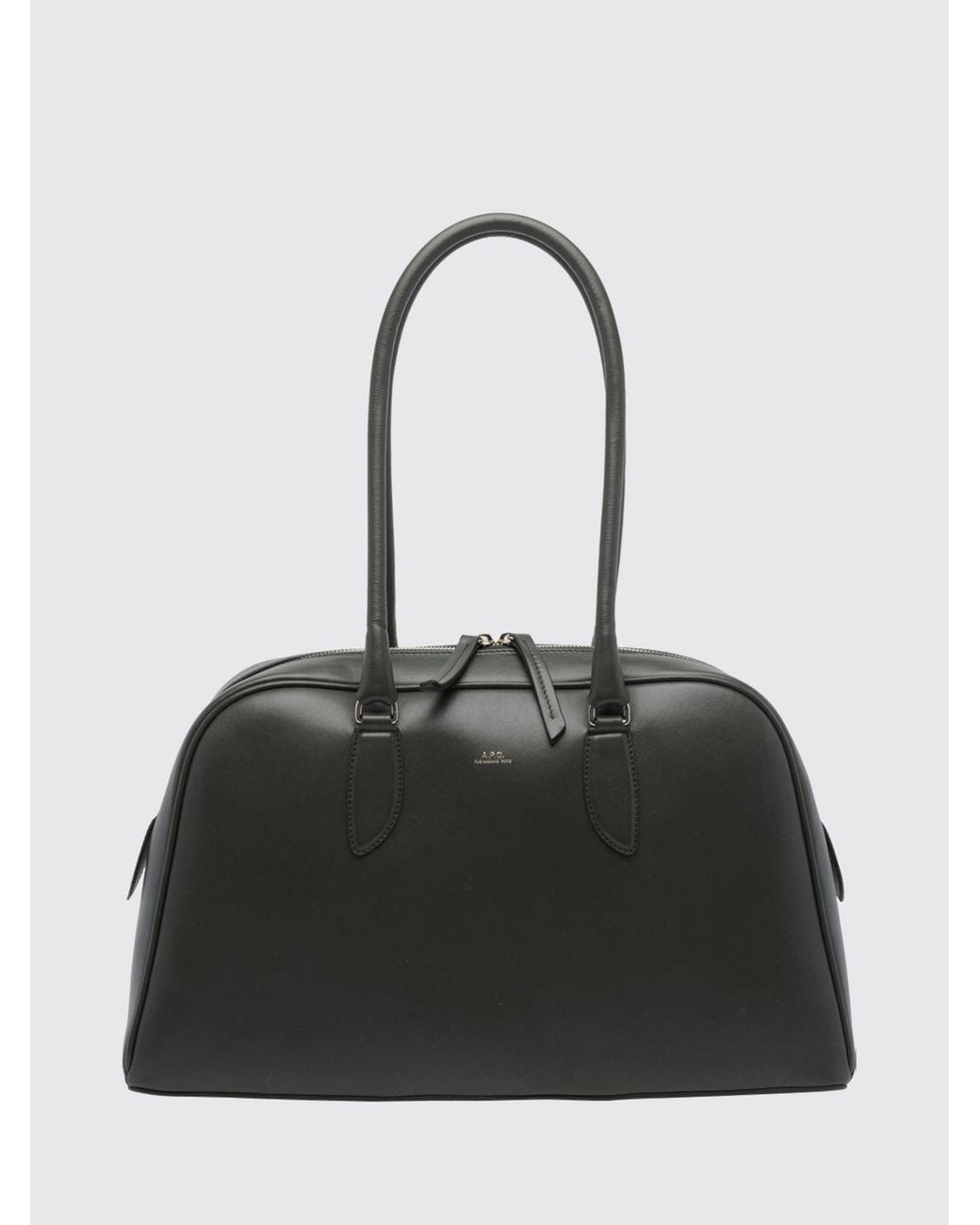 A.P.C. Black Paloma Smooth Cowskin Hobo Bag With Printed Logo