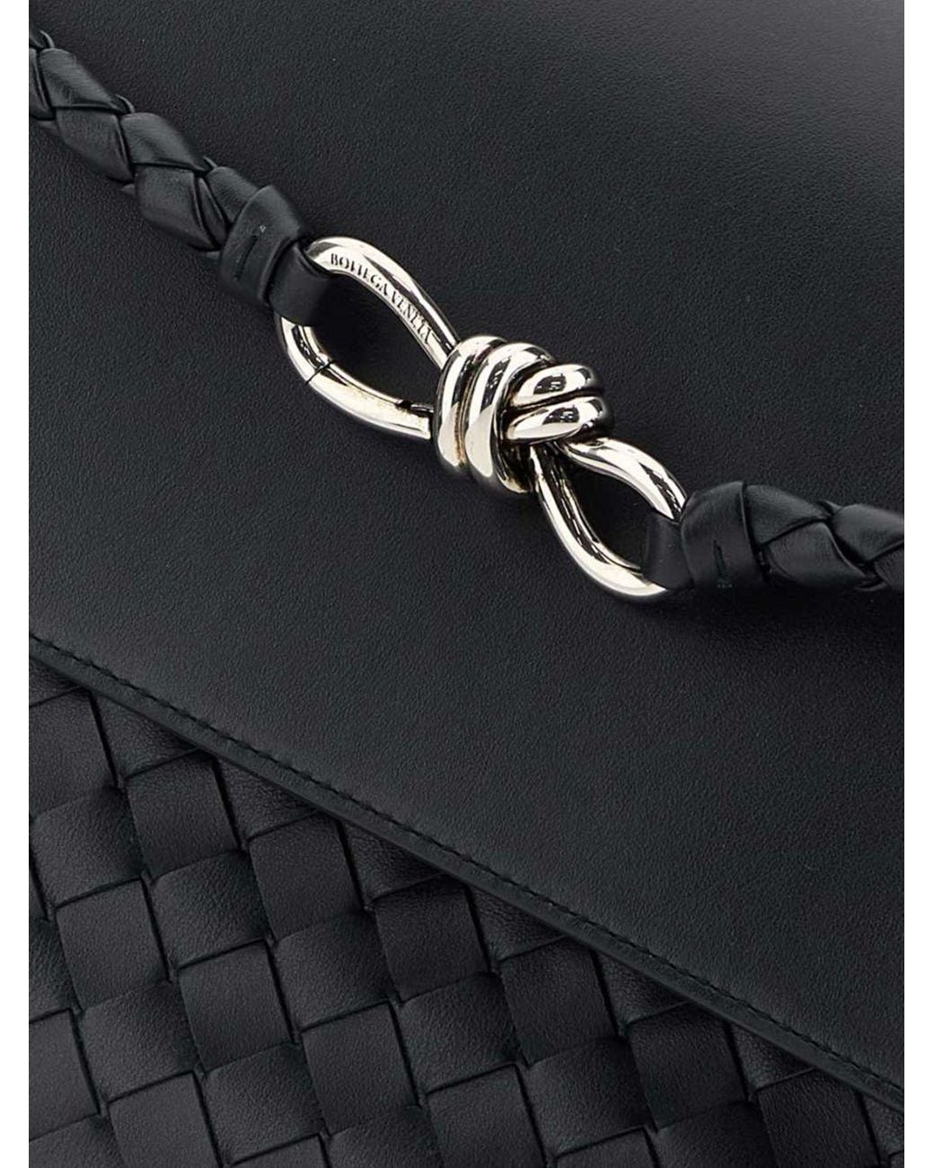 Bottega Veneta Black Andiamo Messenger Bag for men