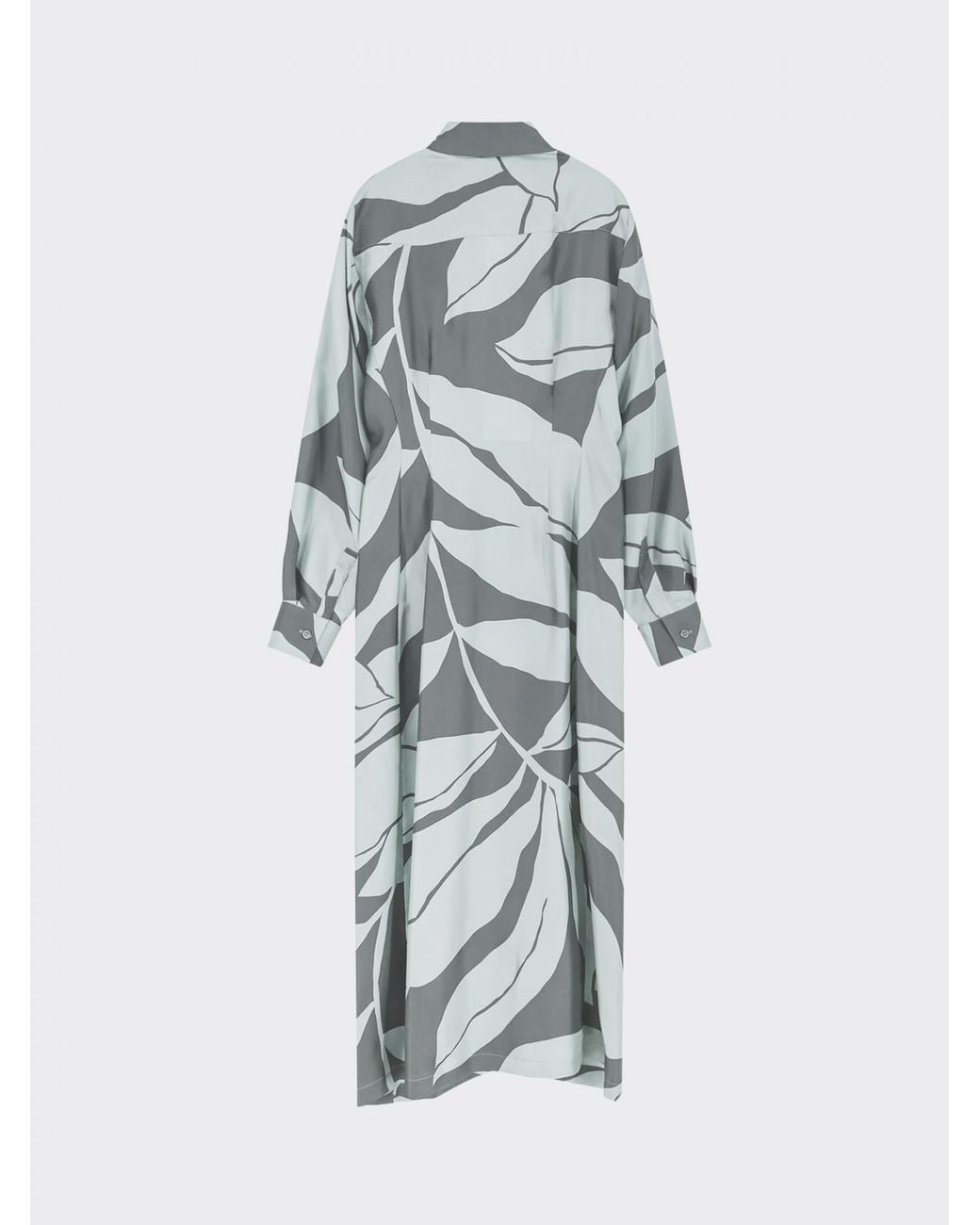 Max Mara Green Printed Silk Shirt Dress