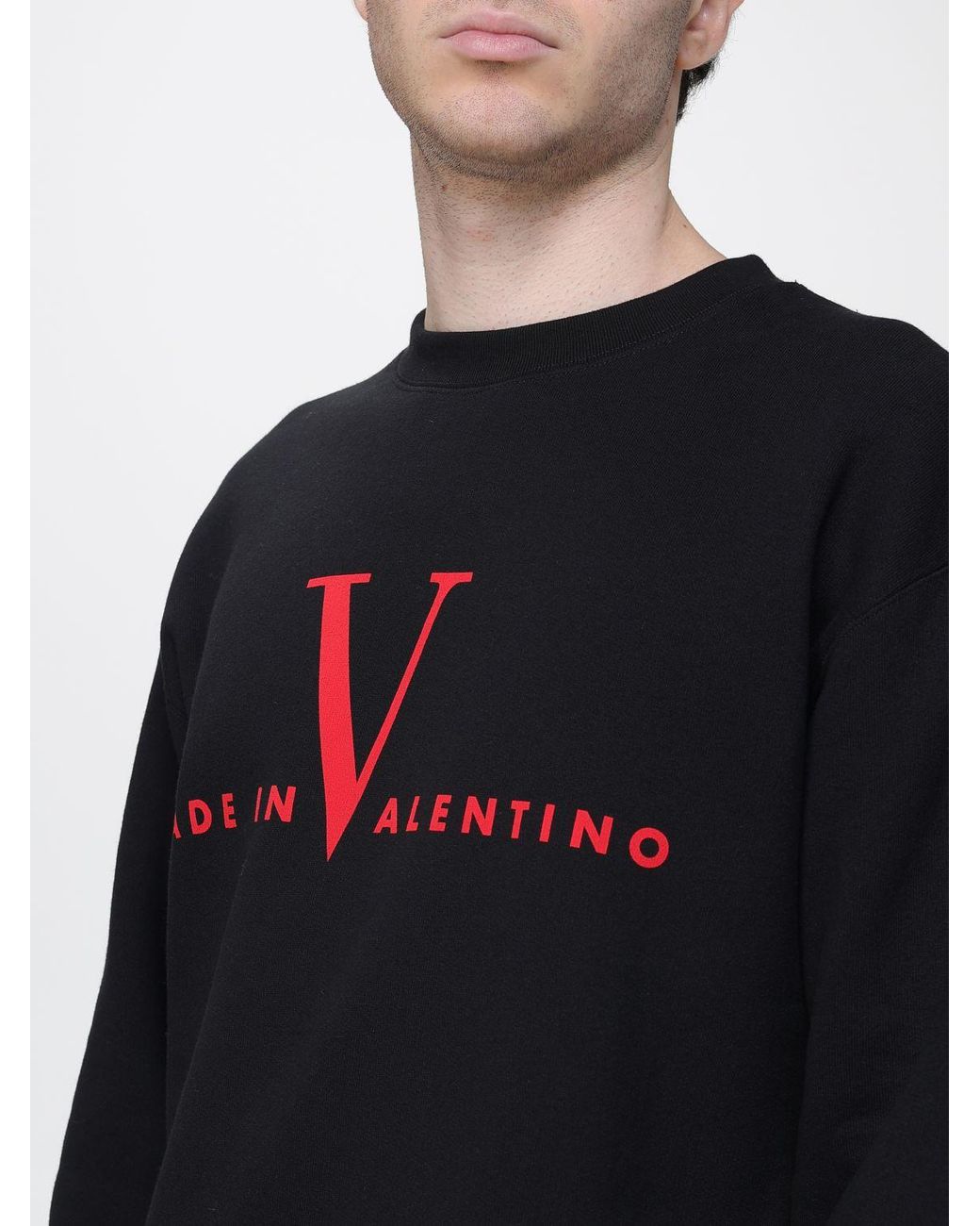 Valentino Blue Crewneck Sweatshirt With Logo for men