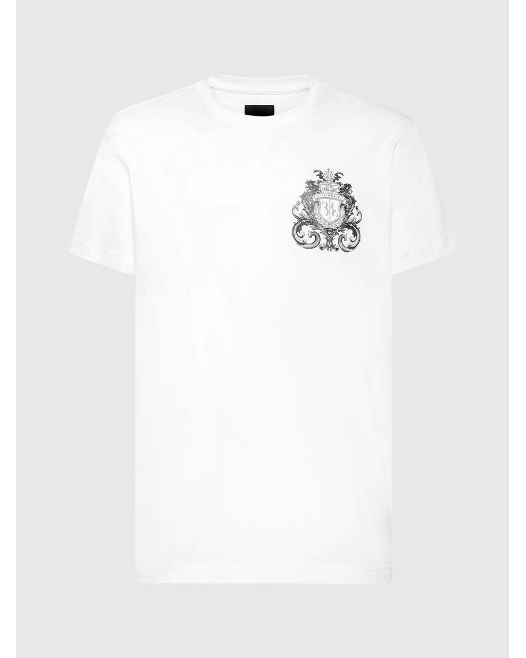Billionaire White Cotton T-Shirt With Logo for men