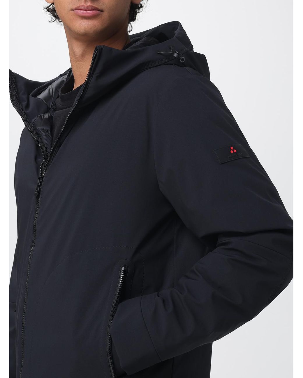 Peuterey Blue Loge Hooded Jacket With Primaloft Padding for men