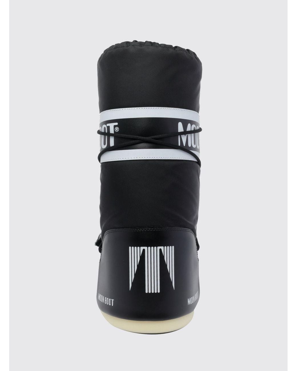 Moon Boot Black Icon Nylon Snow Boots With Printed Logo
