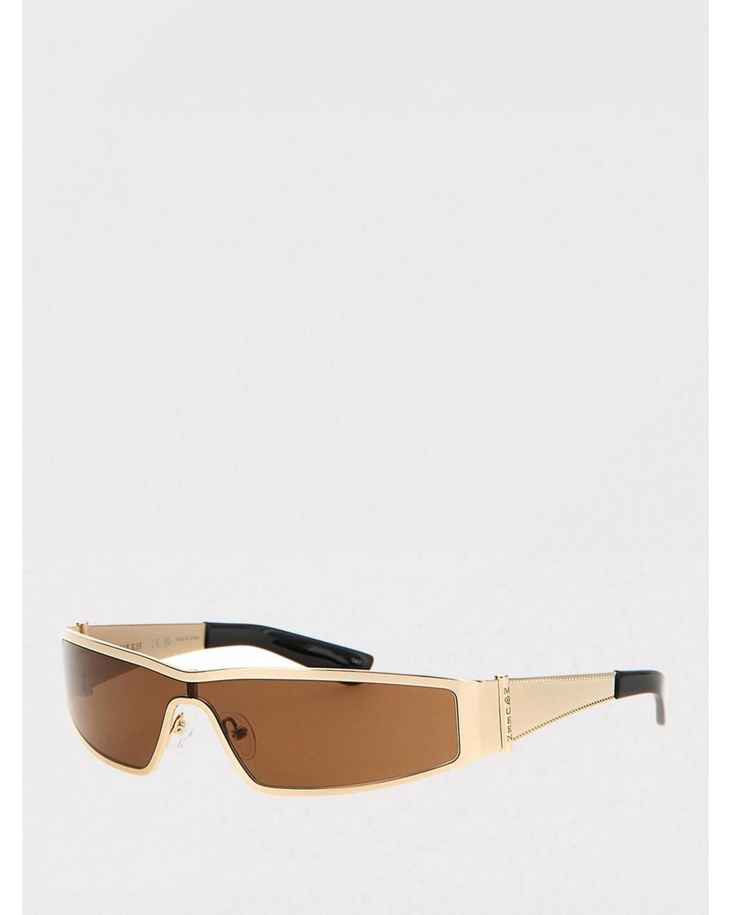 McQueen Multicolor Shield Sunglasses Metal Frame