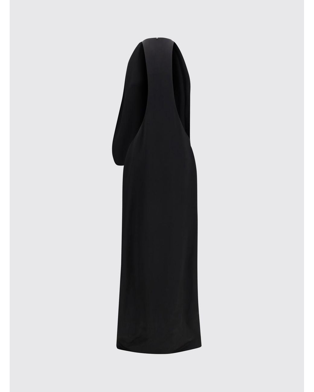 Sportmax Black Dolmen Long Satin Dress