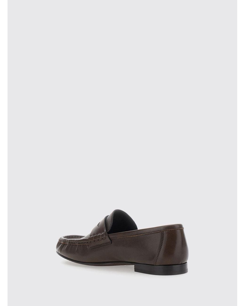 Brunello Cucinelli White Penny Loafers