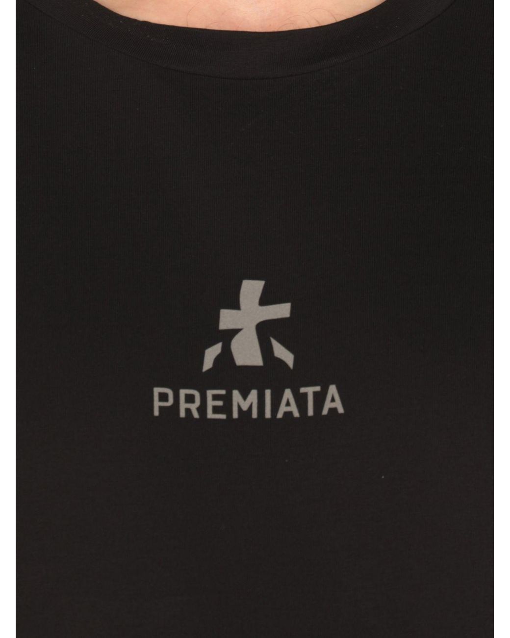 Premiata Black Cotton T-Shirt With Logo for men