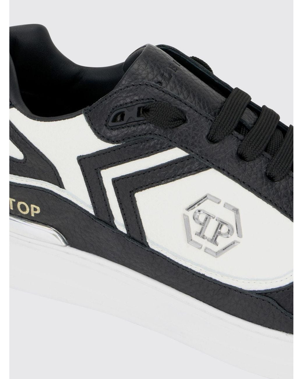 Philipp Plein Multicolor Pit-$Top Monogram Leather Low-Top Trainers With Hexagon Logo for men