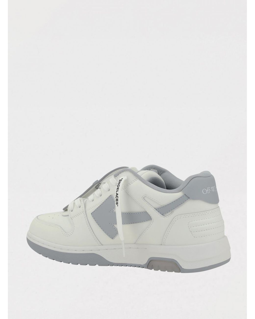 Off-White c/o Virgil Abloh Gray Out Of Office Leather Sneakers for men