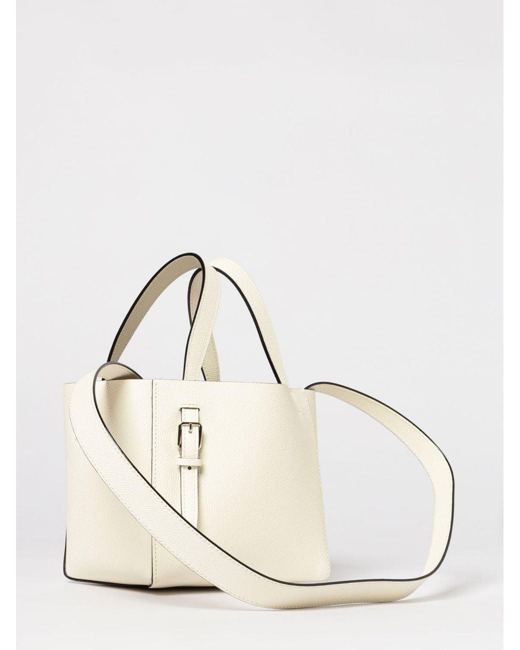 Valextra Natural Bucket Mini Grained Leather Bag