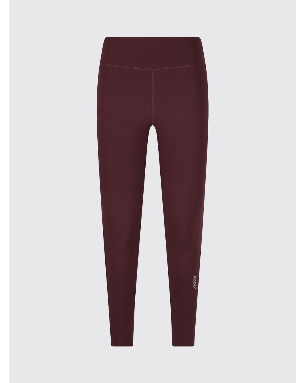 Autry Red High-Waisted Technical Jersey Leggings With A Contrast Side Logo