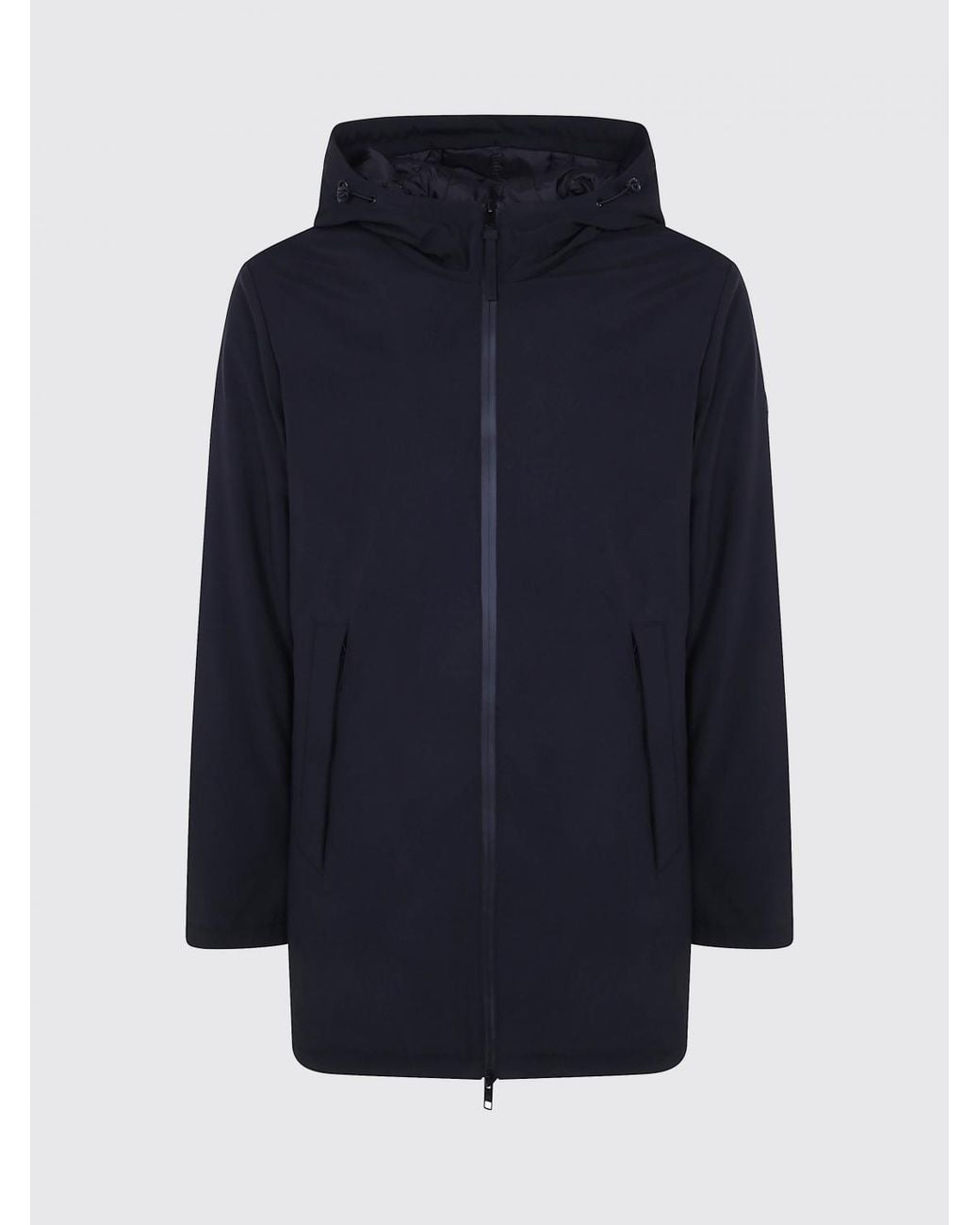 People Of Shibuya Blue Knee-Length Technical Fabric Parka With Primaloft Padding for men