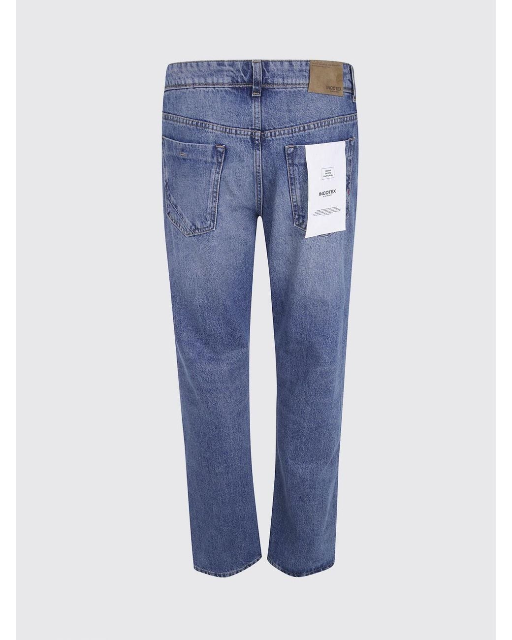 Incotex Blue Five-Pocket Straight Jeans for men
