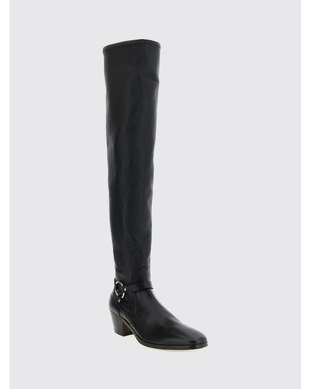 Tom Ford Black Texas-Style Over-The-Knee Cuissardes Boots
