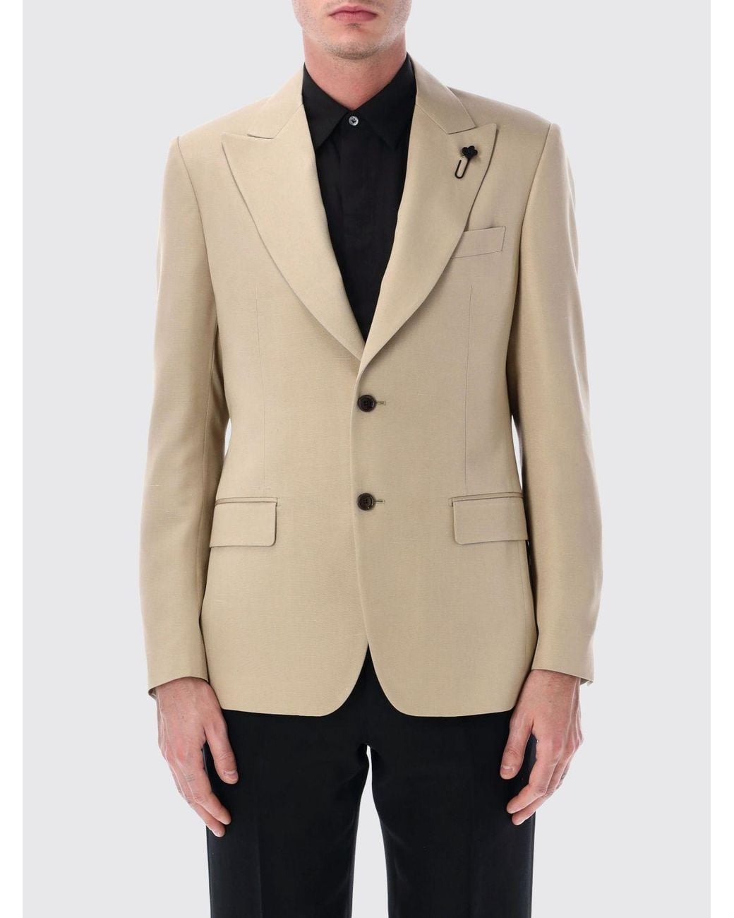 Lardini Natural Slim Fit Single-Breasted Blazer for men