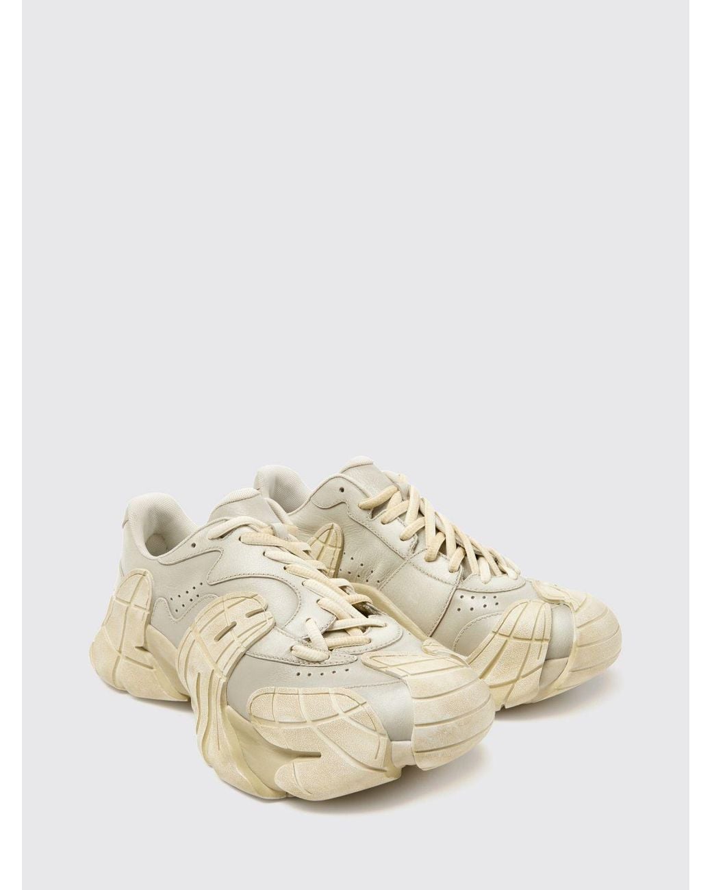 CAMPERLAB Natural Tormenta Distressed Leather Low-Top Sneakers for men