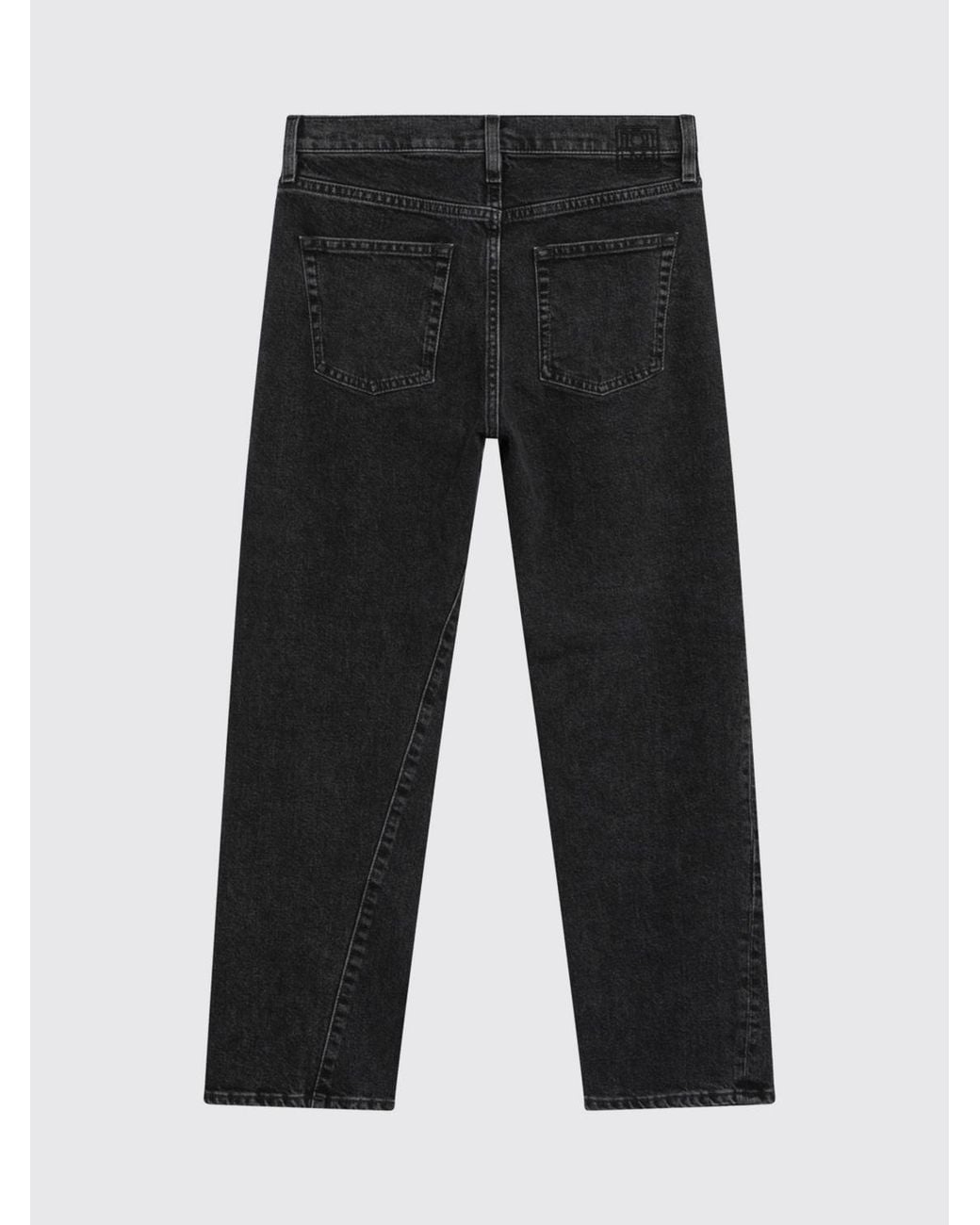Totême Black Mid-Rise Straight Jeans