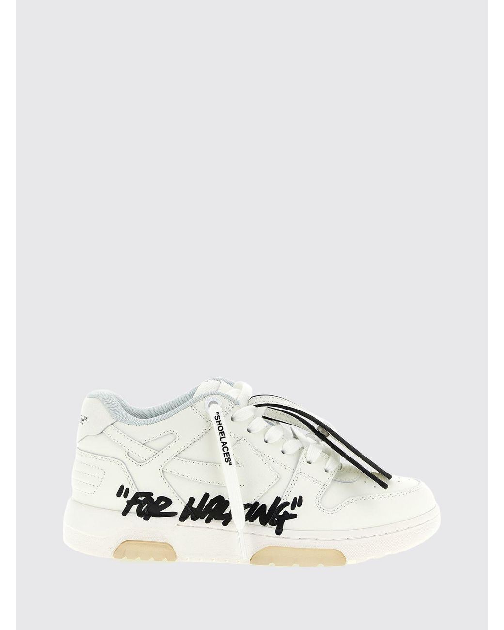 Off-White c/o Virgil Abloh Natural Out Of Office "For Walking" Low-Top Sneakers