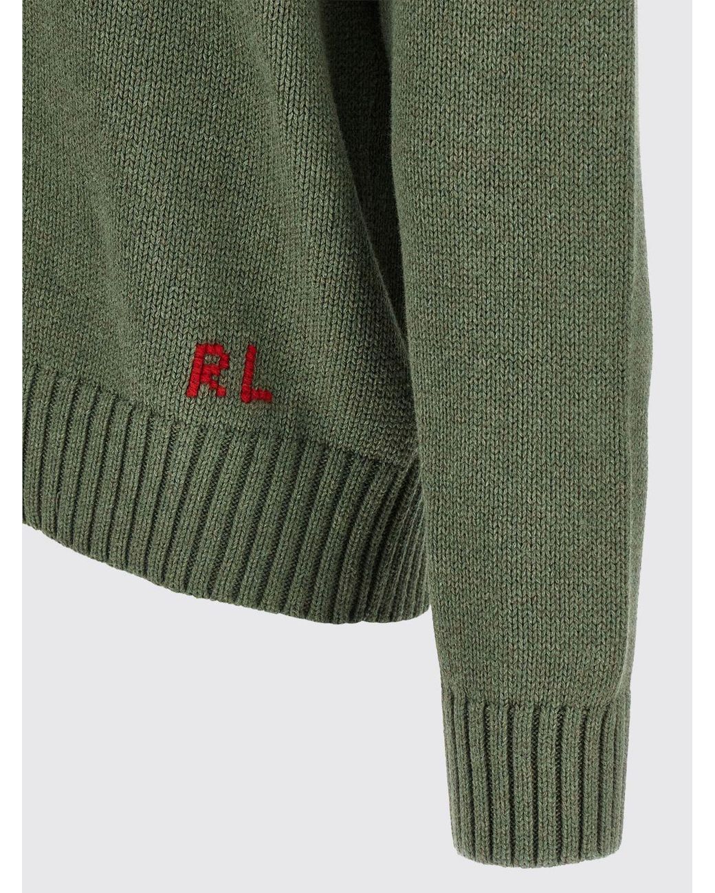 Polo Ralph Lauren Green Cotton Crew-Neck Pullover for men
