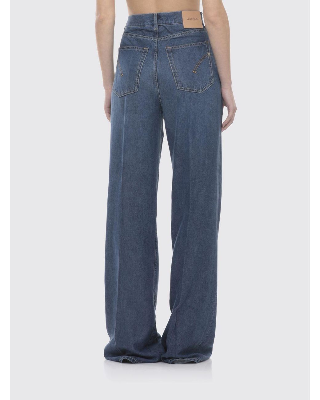 Dondup Blue Amber Wide-Leg Denim Jeans