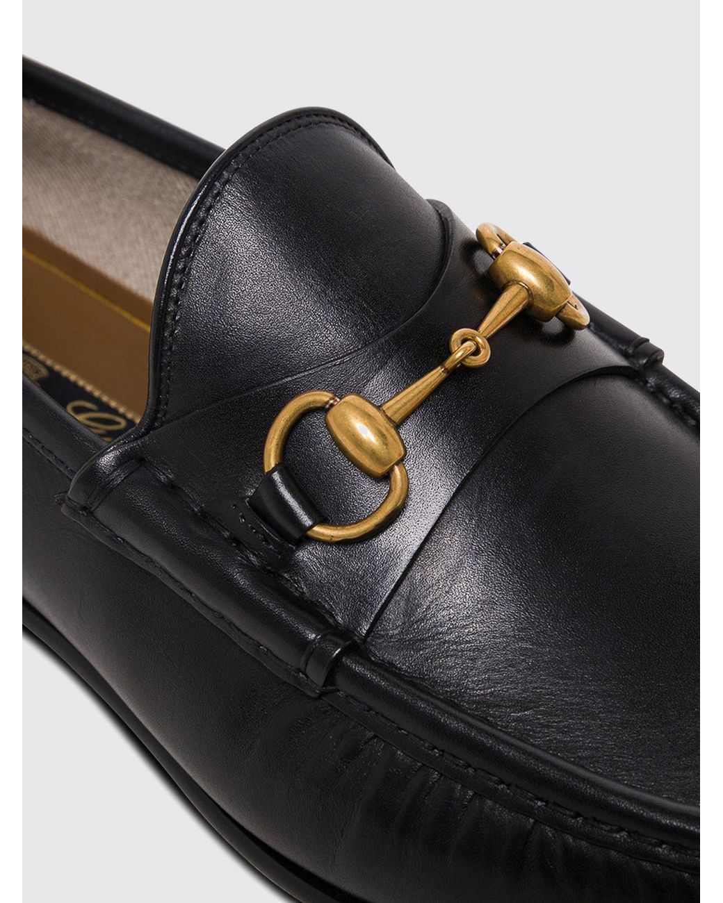 Gucci White Calfskin Penny Loafers With Horsebit Detail And A Round Toe for men