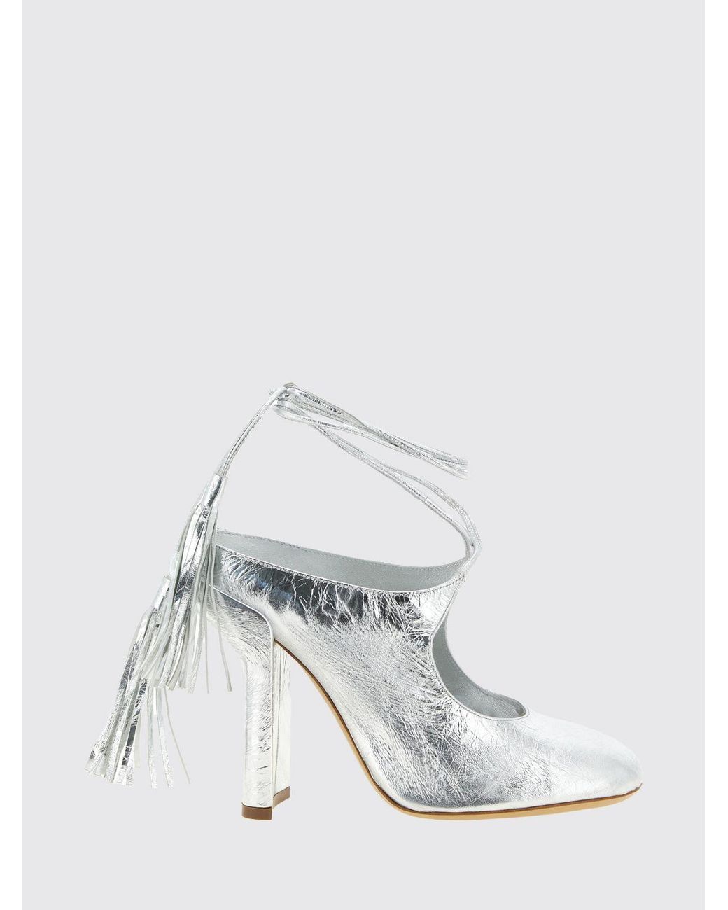 Dries Van Noten White High Heel Shoes