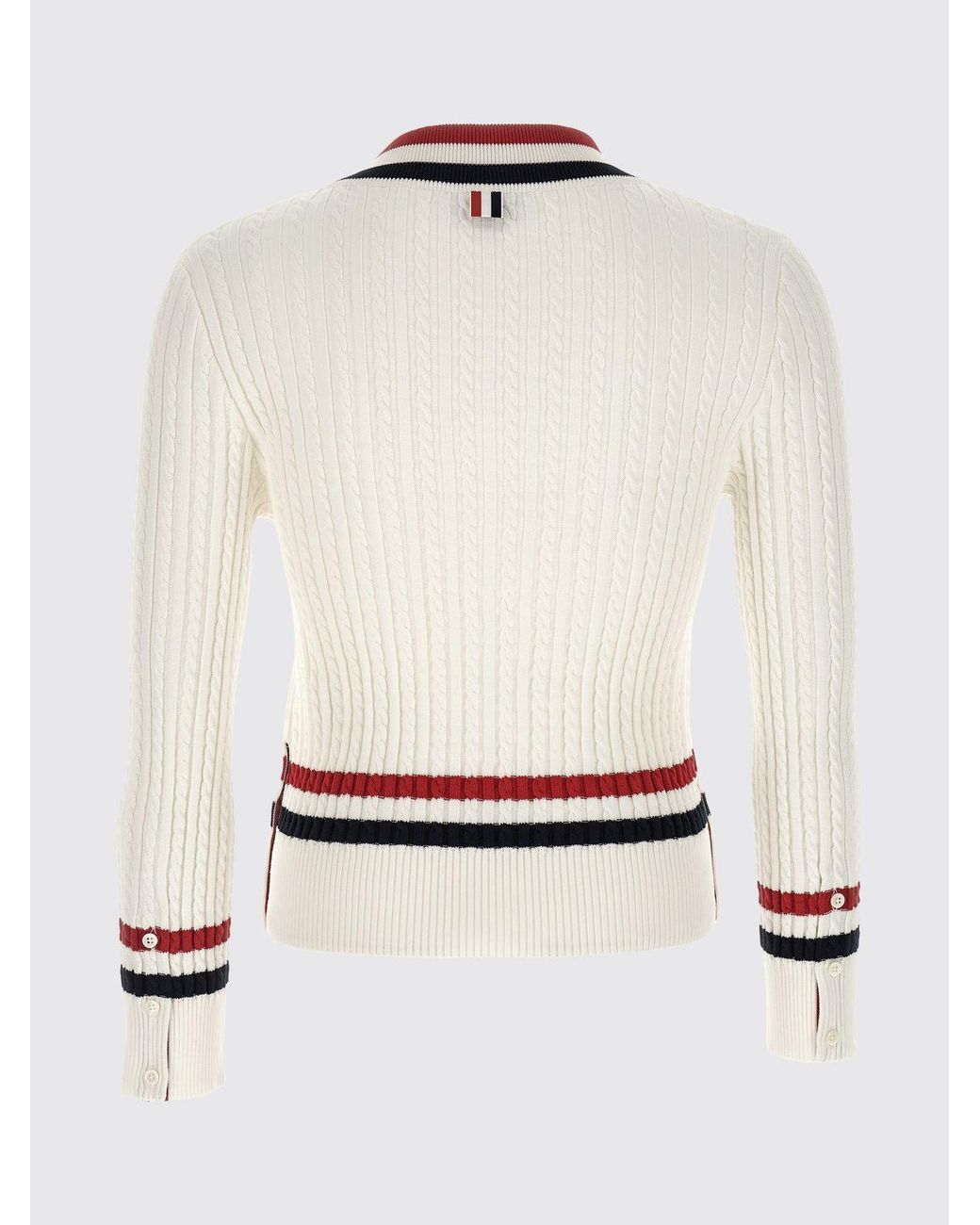 Pull En Coton Thom Browne pour homme en coloris White