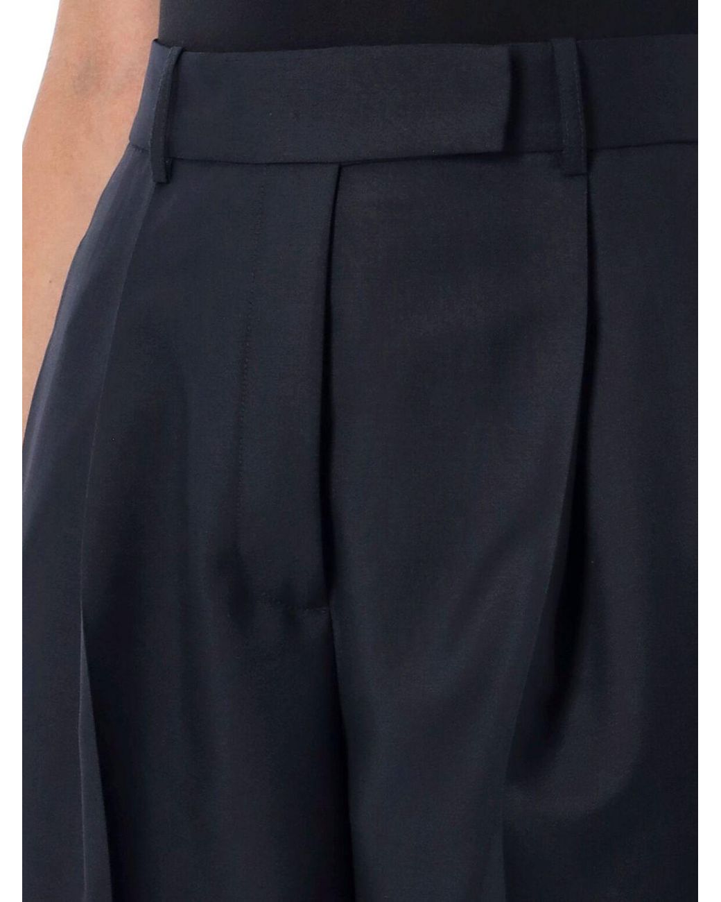Rohe Blue High-Waisted Wide-Leg Trousers