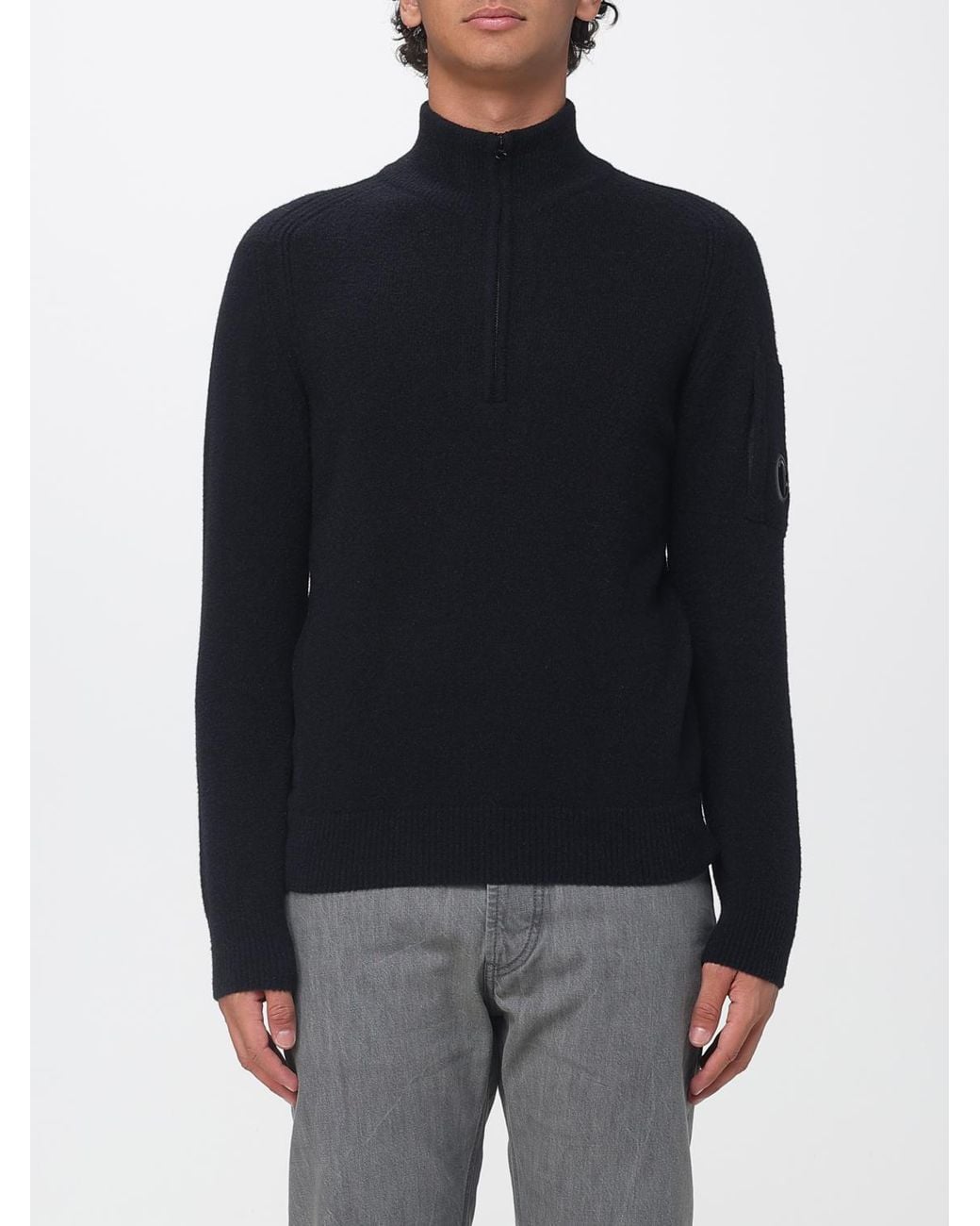 C P Company Black Polo Shirt for men