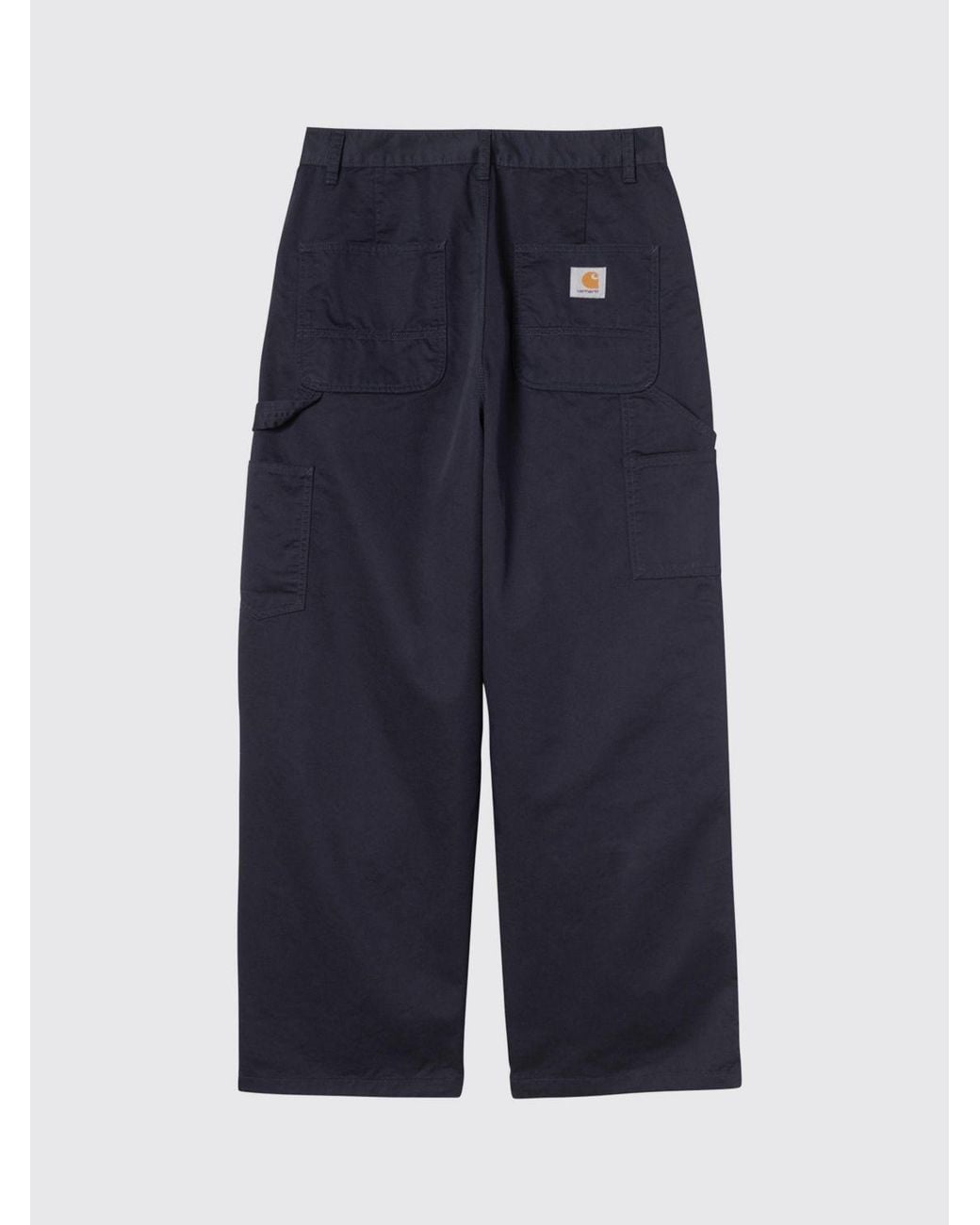 Carhartt Blue Brockman Wide-Leg Cotton Twill Trousers With Pleats for men