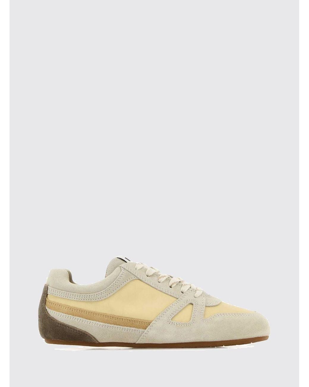 Isabel Marant Natural Senny Suede And Mesh Sneakers