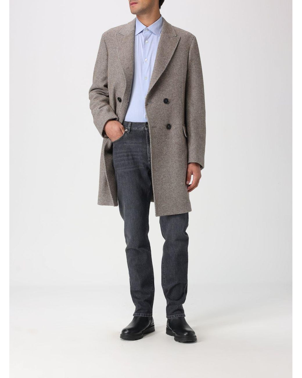 Zegna Gray Coat for men