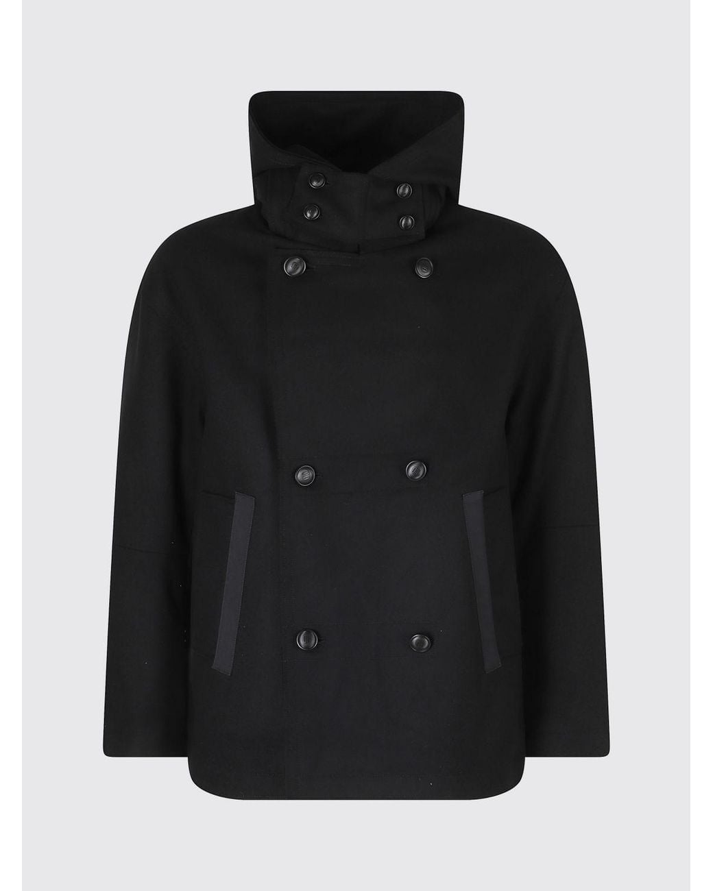 DUNO Blue Double-Breasted Short Coat for men