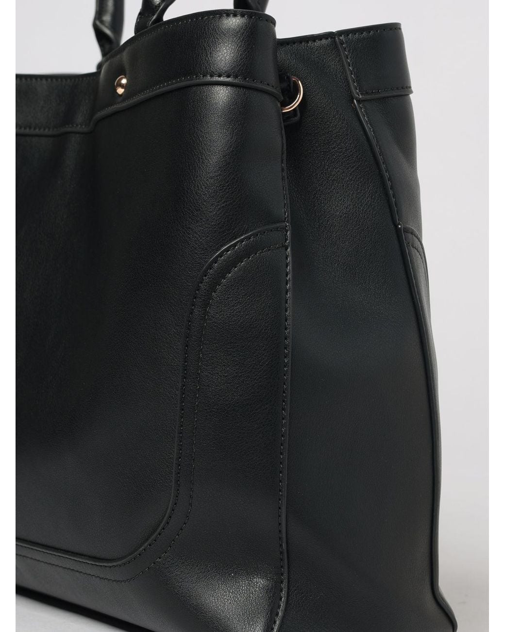 Borsa Tote Con Doppio Manico, Tracolla Amovibile E Logo Metallico di Twinset in Black