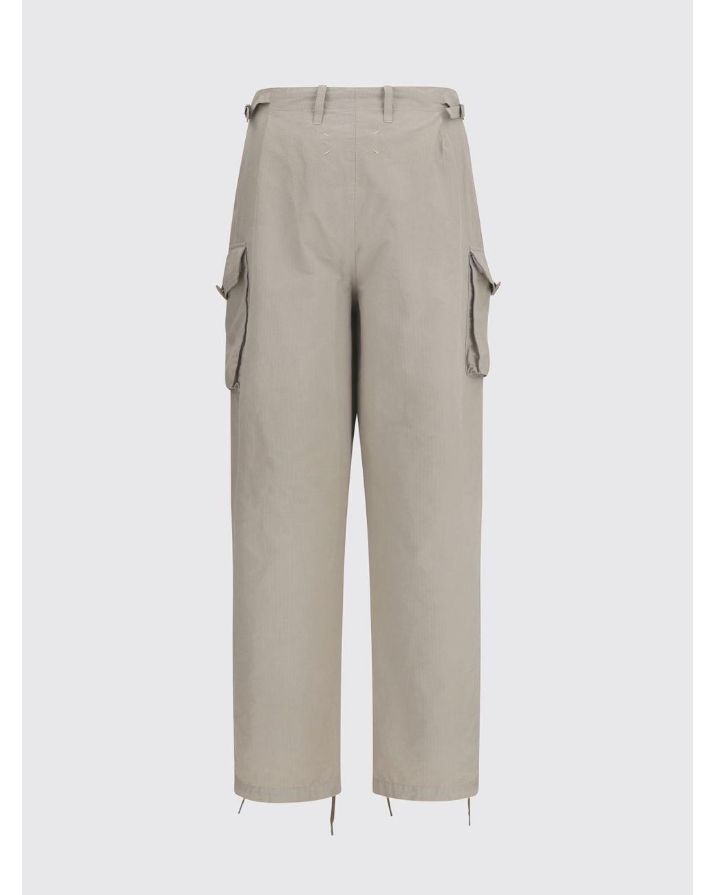 Maison Margiela Natural Cotton Blend Cargo Trousers for men