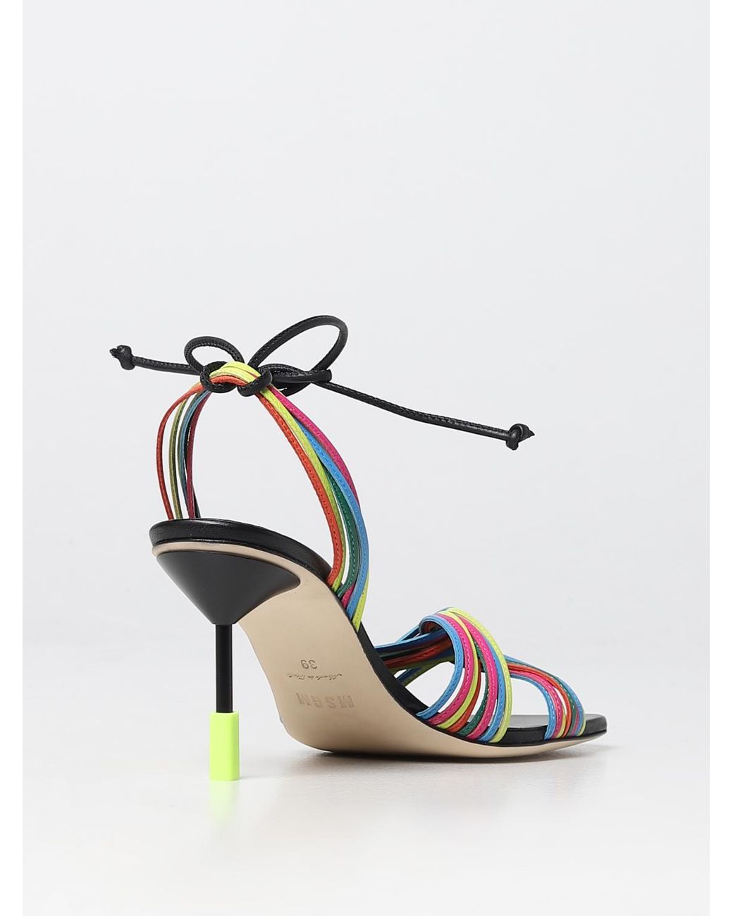 MSGM White Heeled Sandals