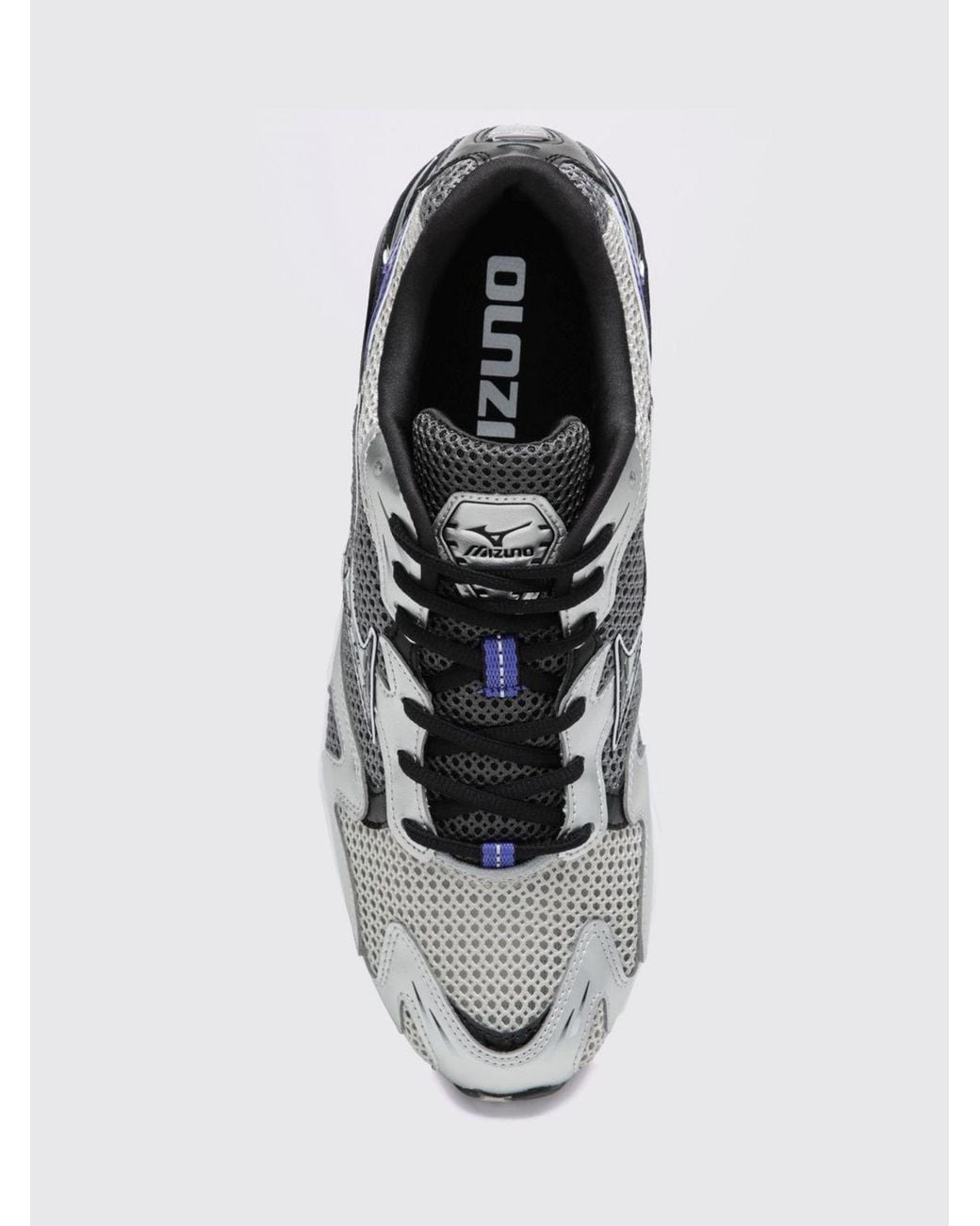 Mizuno White Wave Rider 10 Mesh Trainers With Laminated Inserts And Logo for men