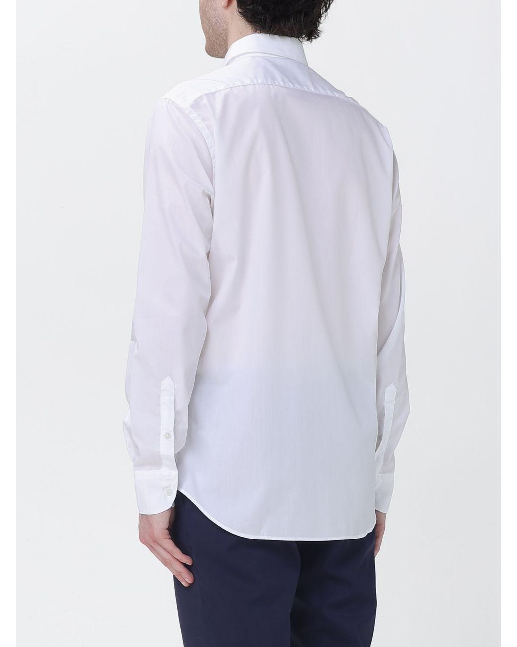 Brooksfield White Classic Cotton Poplin Shirt for men