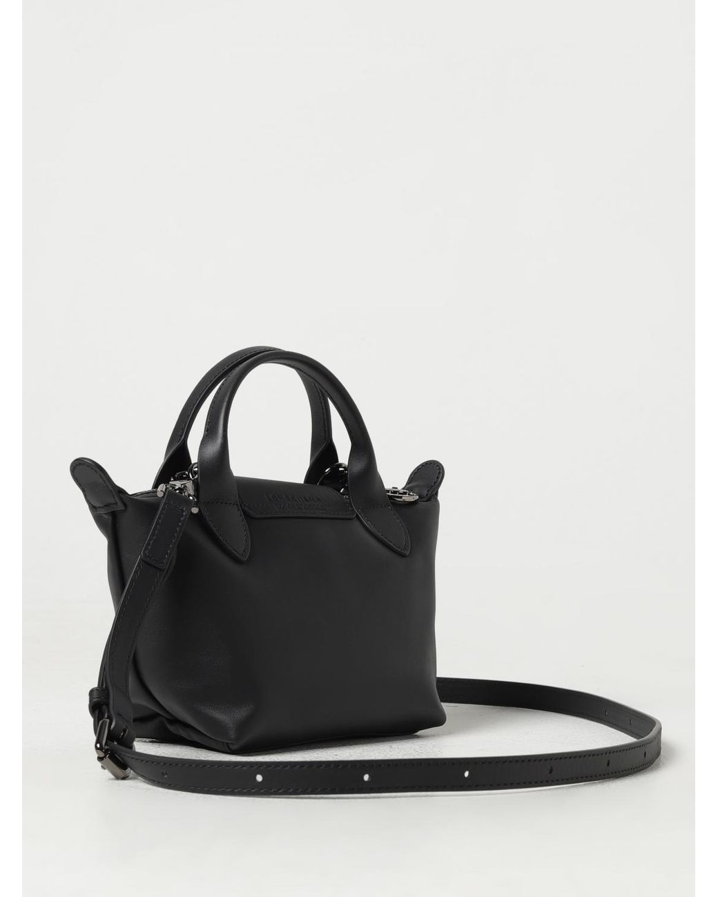 Longchamp Black Le Pliage Xtra Xs Leather Bag