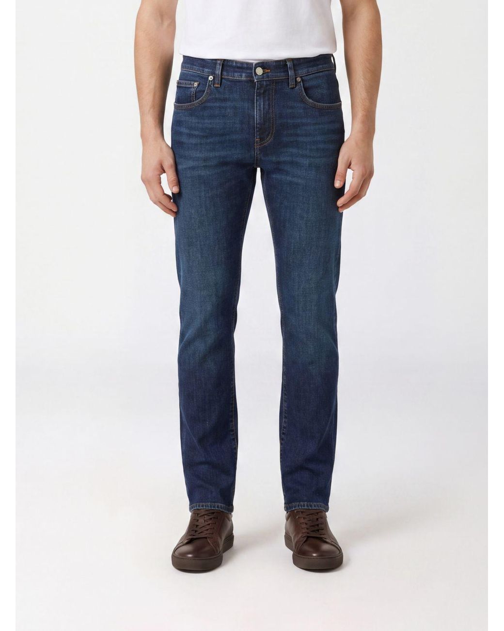 PT Torino Blue Mid-Rise Five-Pocket Skinny Jeans for men