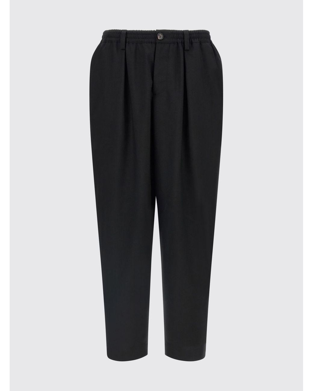 Marni Blue Wide-Leg Virgin Wool Pleated Trousers for men