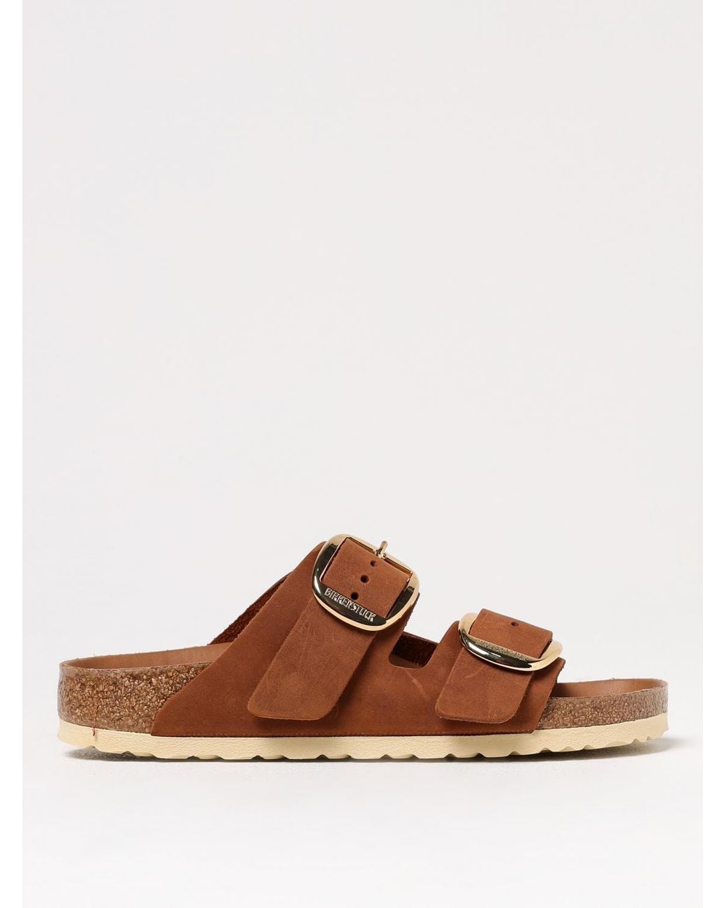 Birkenstock Brown Arizona Big Buckle Oiled Leather Sandals