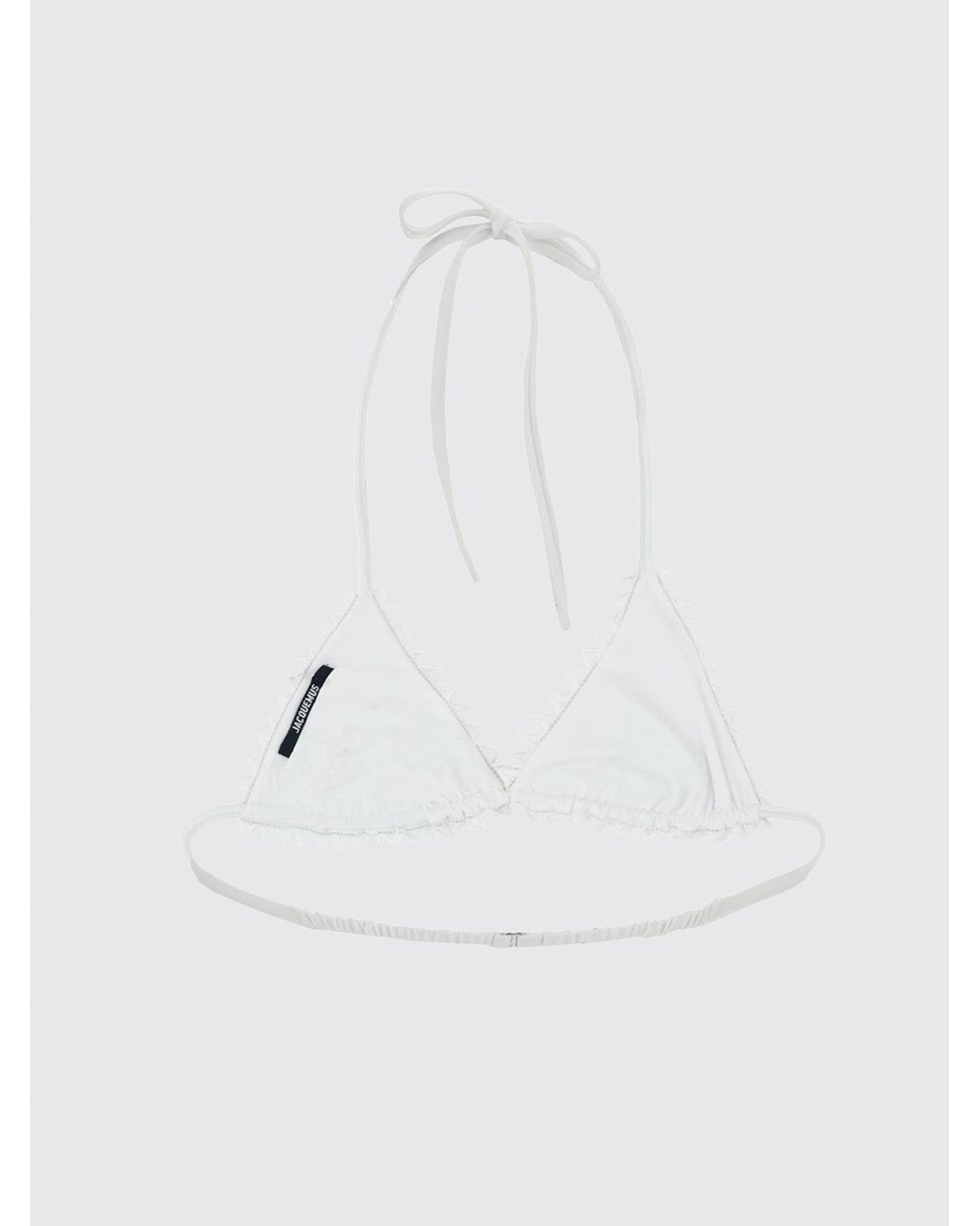 Jacquemus White Stretch Polyamide Bikini Top