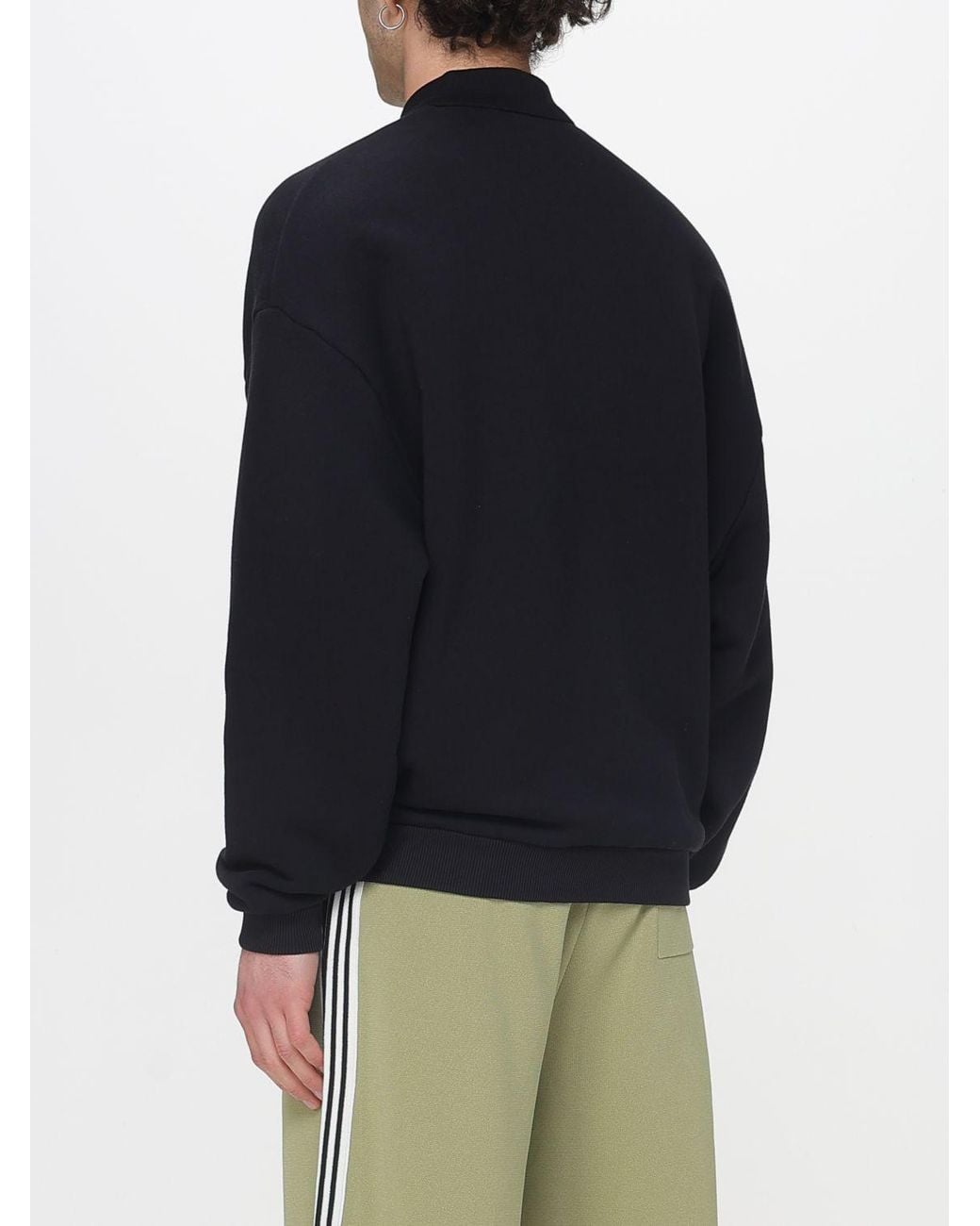 Autry Blue Cotton Polo Collar Sweatshirt for men