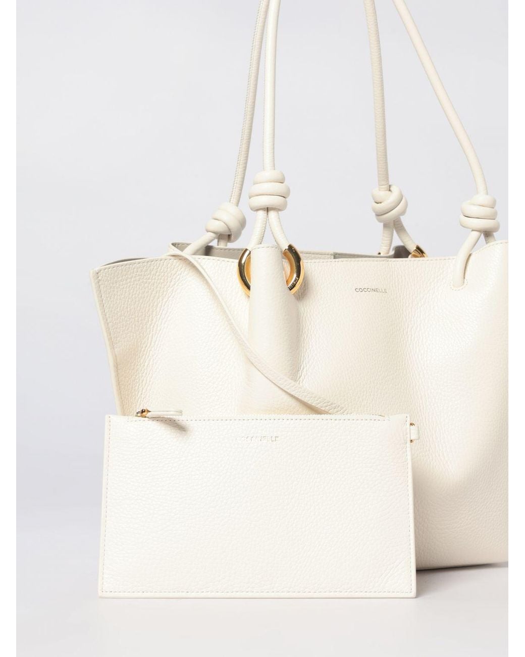 Coccinelle Natural Leather Finn Shoulder Bag