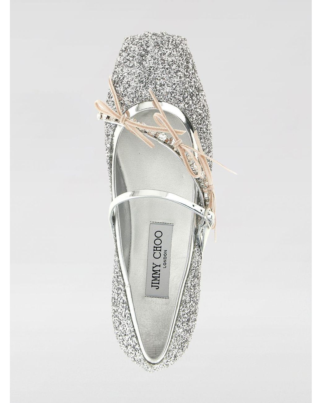 Jimmy Choo White 'Loli' Ballet Flats