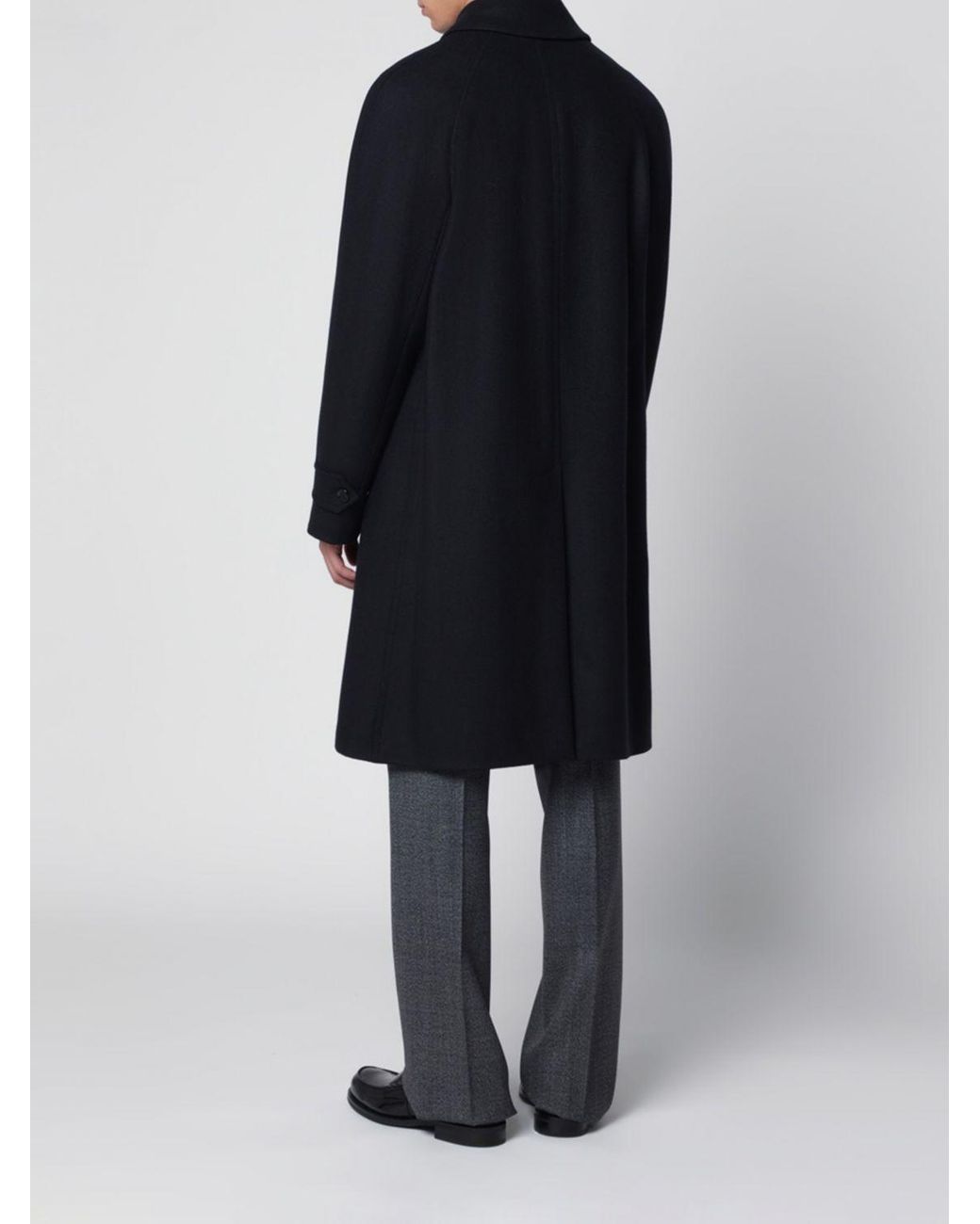 Lardini Black Single-Breasted Coat for men