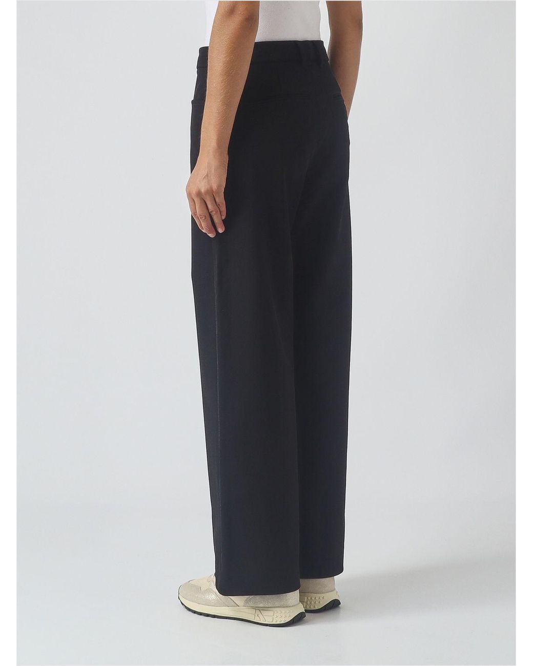 Max Mara Black Gela Wide-Leg Cotton-Blend Trousers