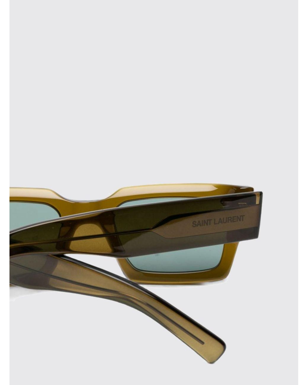 Saint Laurent Multicolor Rectangular Acetate Sunglasses With Lettering Logo for men